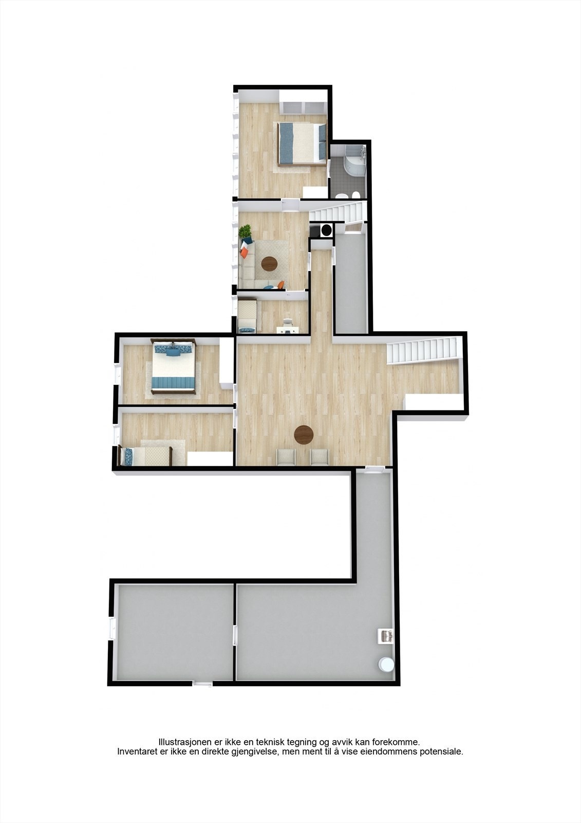 Plantegning underetasje Galleribilde