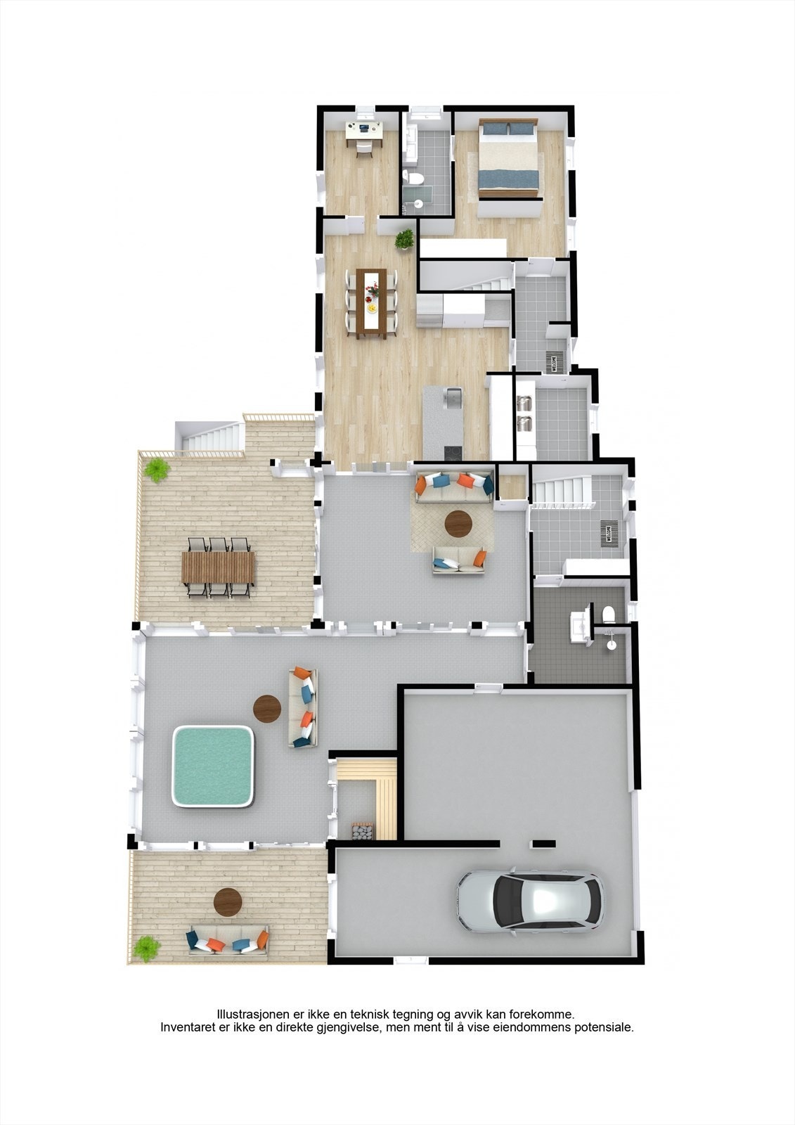 Plantegning 1. etasje Galleribilde