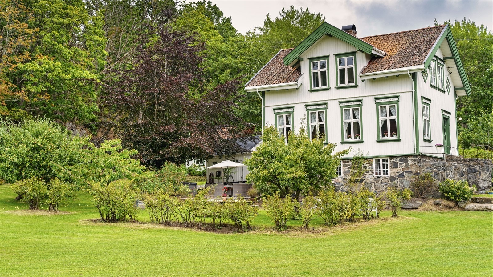 De klassiske detaljene blir fint fremhevet med grønne kontraster Galleribilde