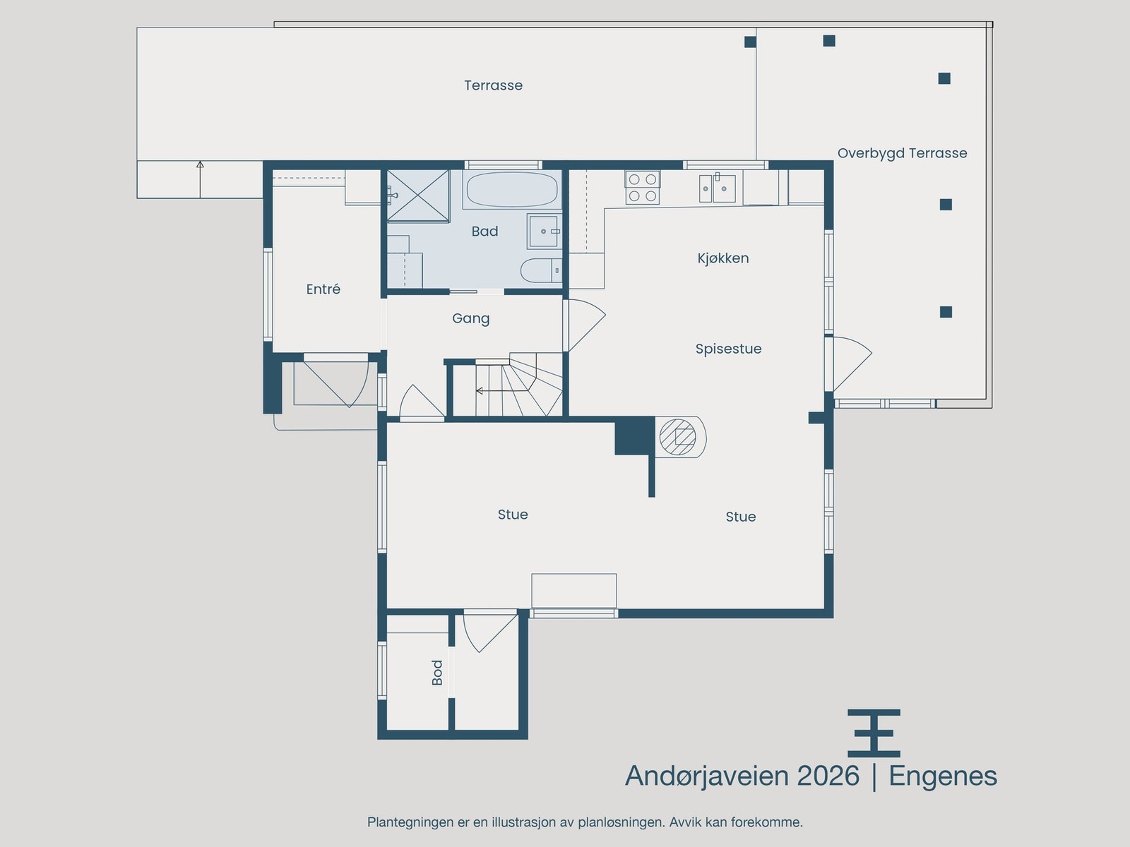 Plantegning hovedetasje Galleribilde