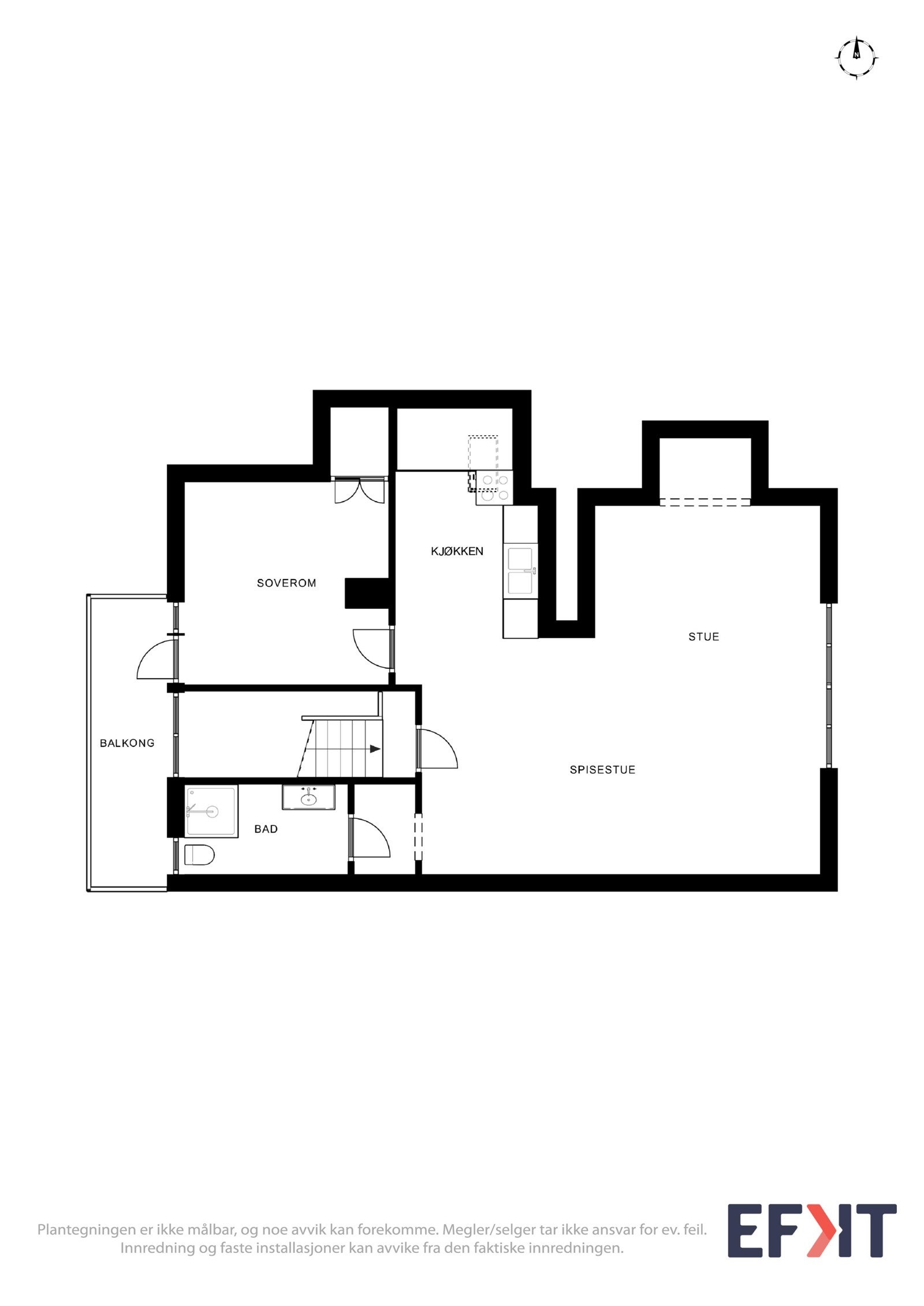Plantegning - Loft Galleribilde