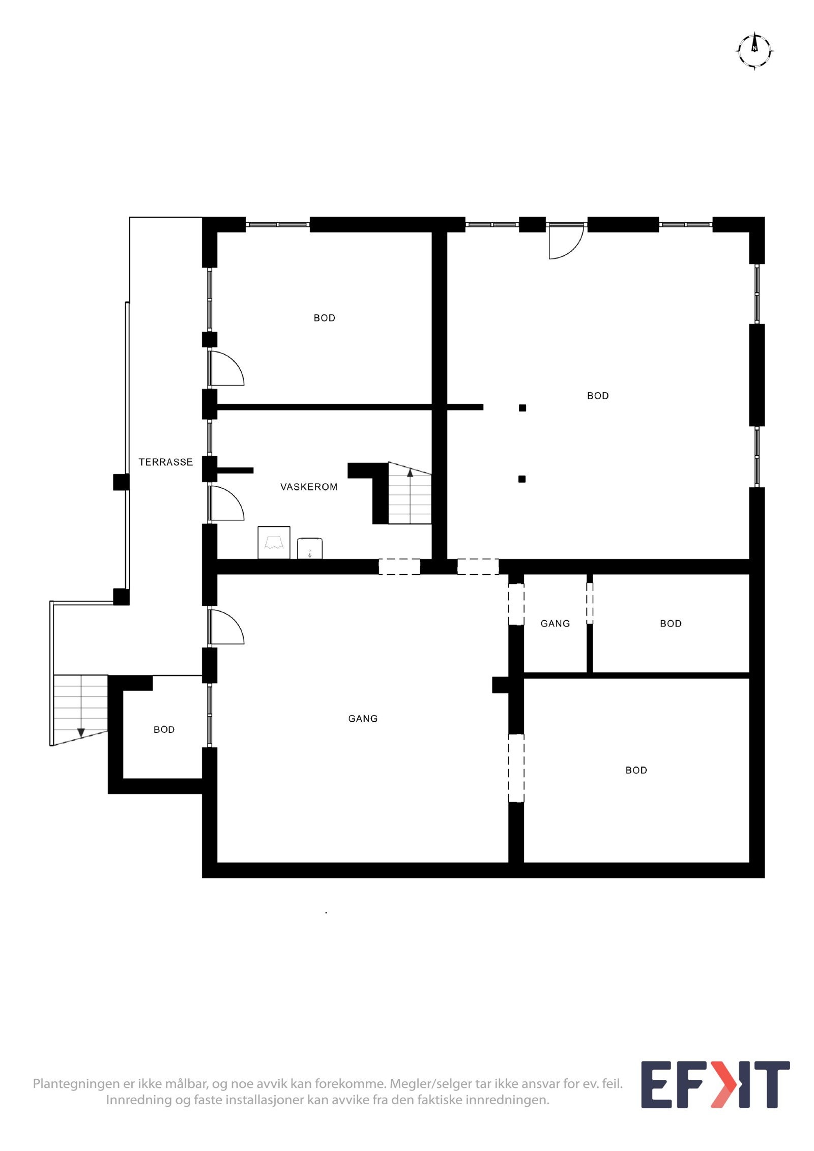 Plantegning - Underetasje Galleribilde