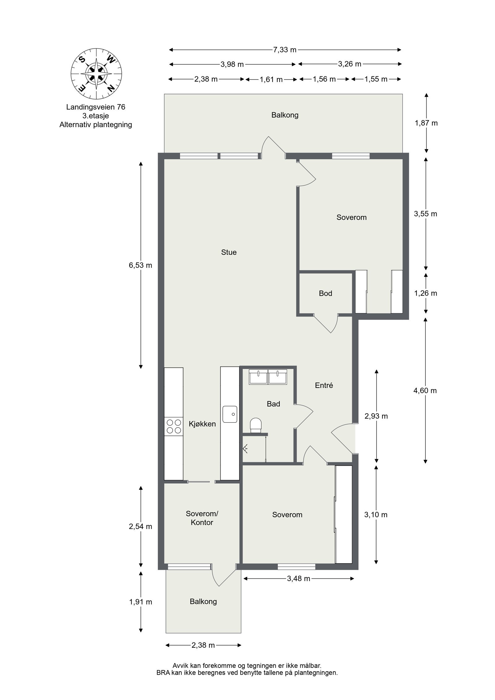 Alternativ plantegning. Galleribilde