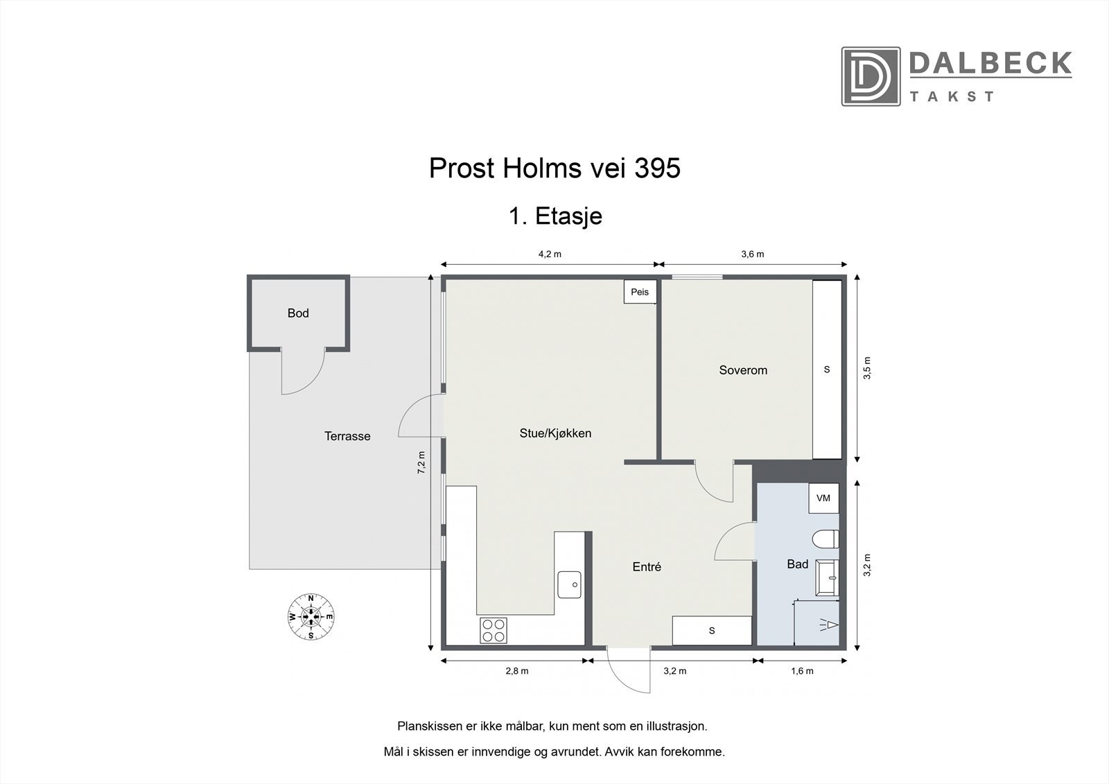 Plantegning - Prost Holms vei 395 Galleribilde