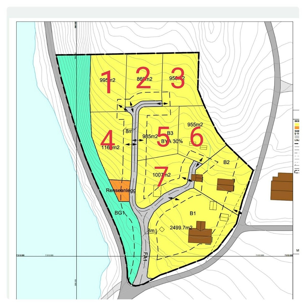 Feltet består av totalt 7 tomter. Disse er regulert til både bolig og fritidsformål, slik at kjøper selv kan velge hva man ønsker å benytte tomta til. Galleribilde