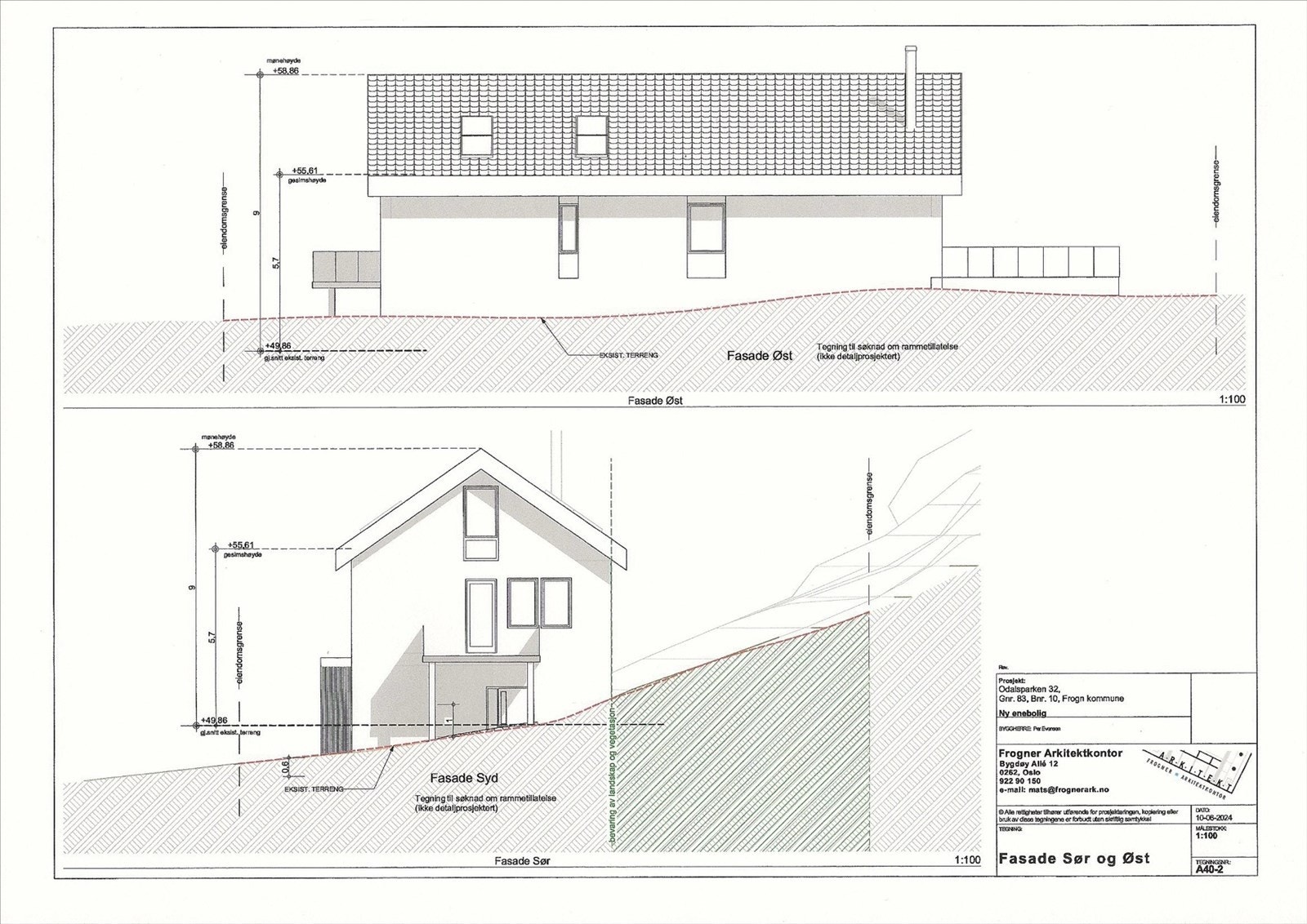 Fasade sør og øst Galleribilde