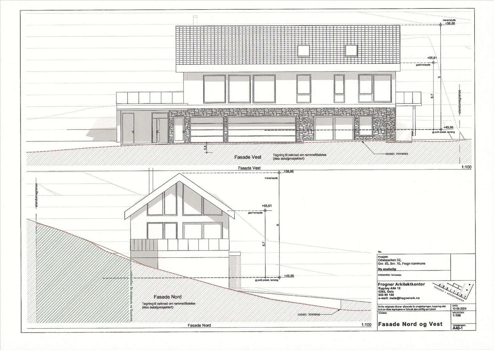 Fasade nord og vest Galleribilde