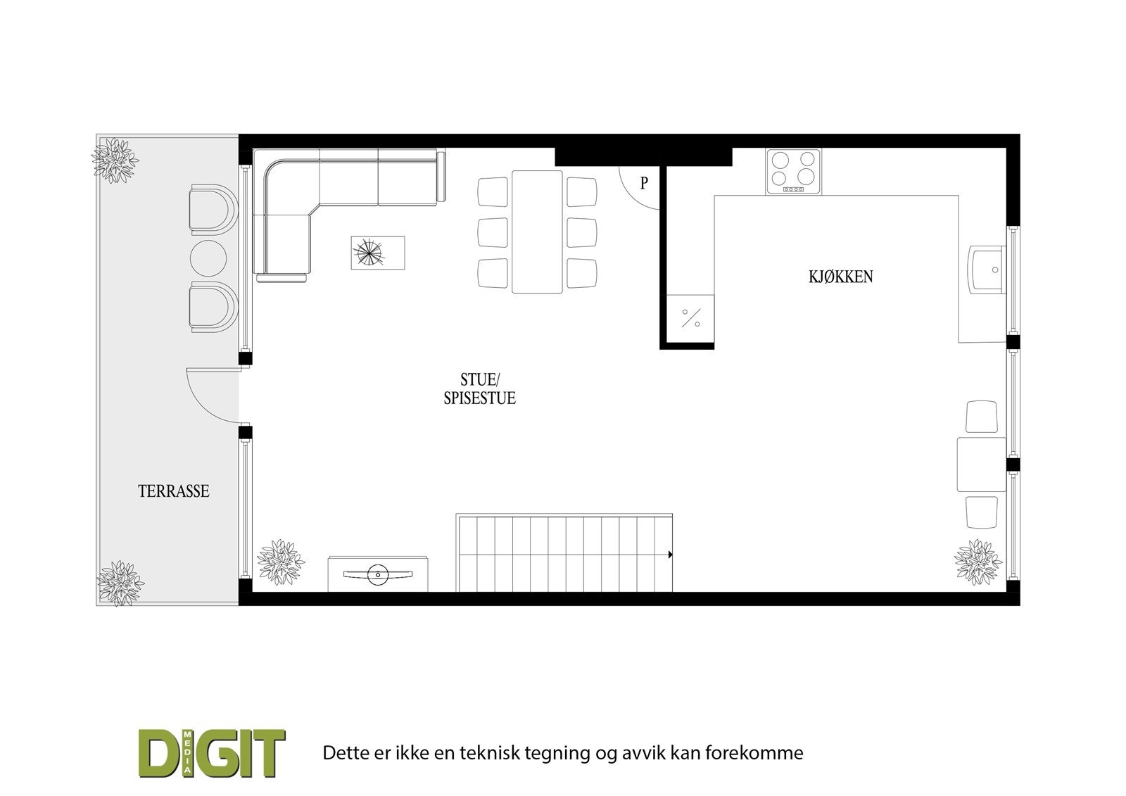 Plantegning2.etasje. Galleribilde