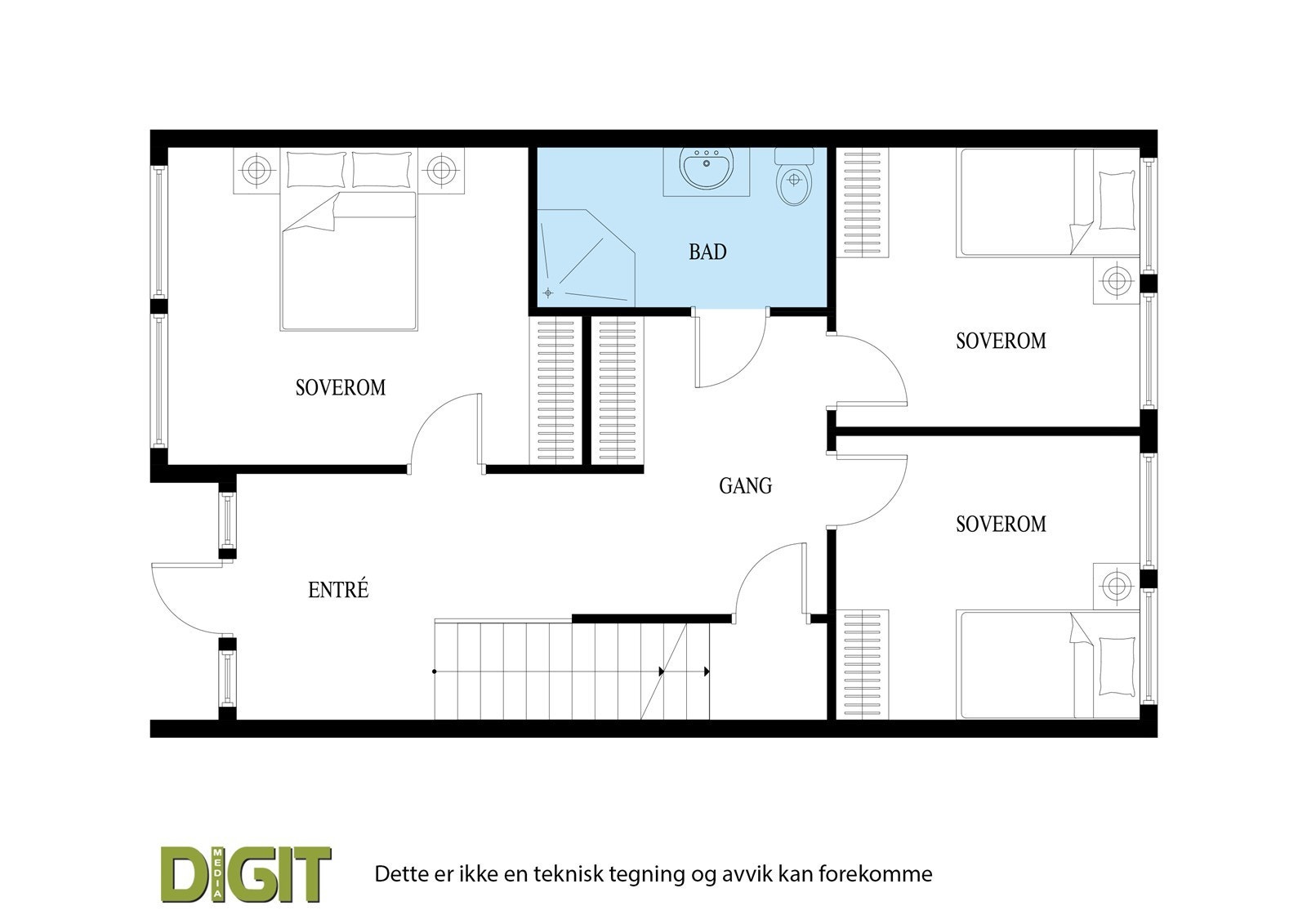 Plantegning 1.etasje. Galleribilde