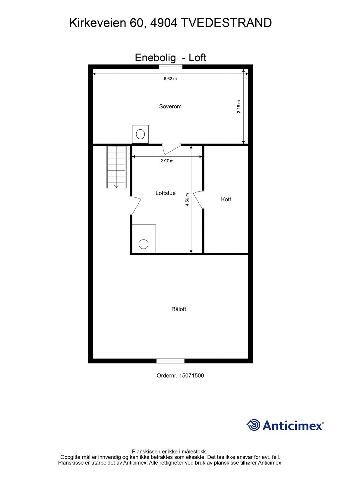 Plantegning loft Galleribilde