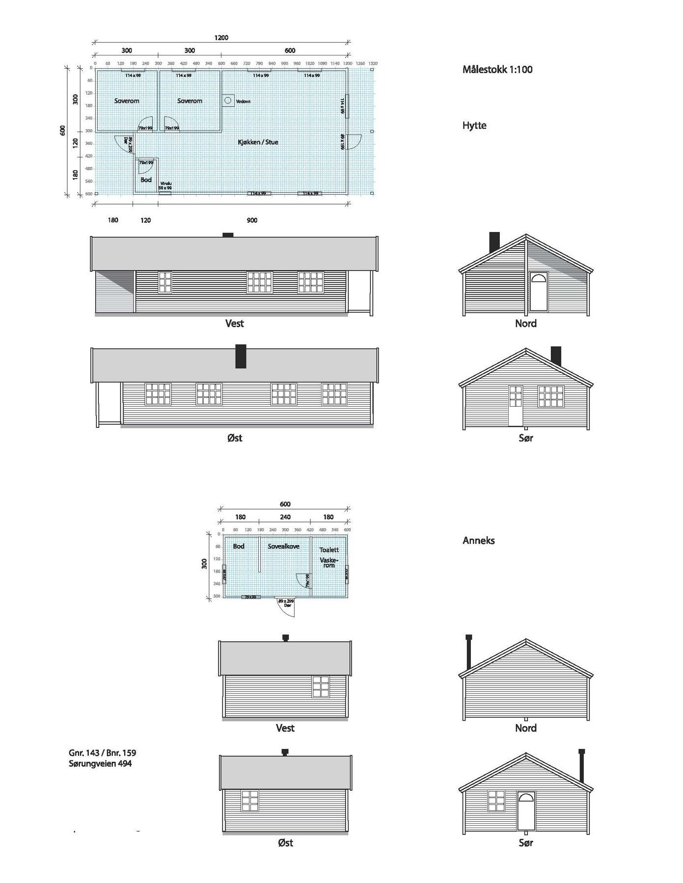 Tegninger godkjent av kommunen. Galleribilde
