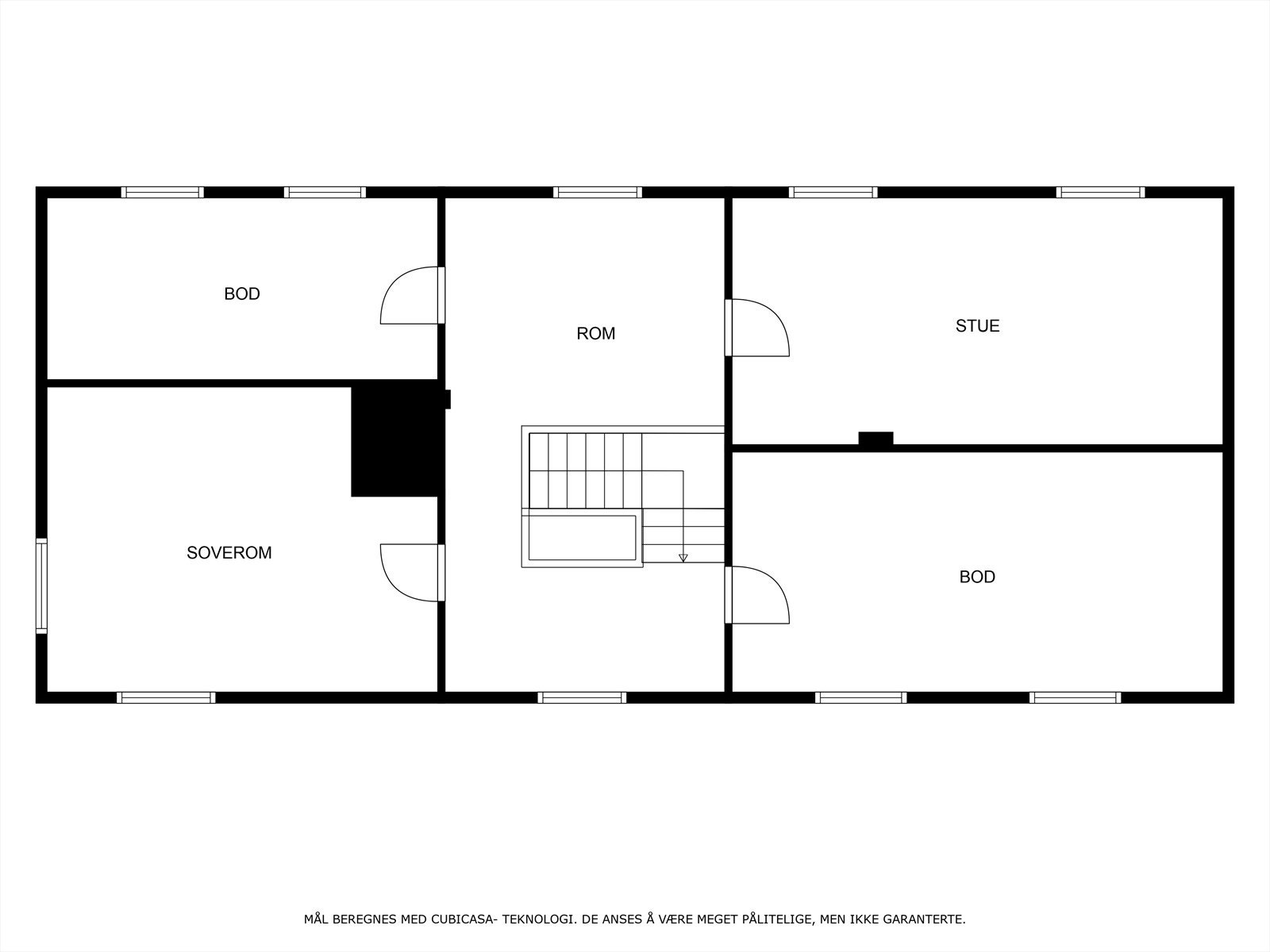 Plantegning 2 etasje sidebygning Galleribilde