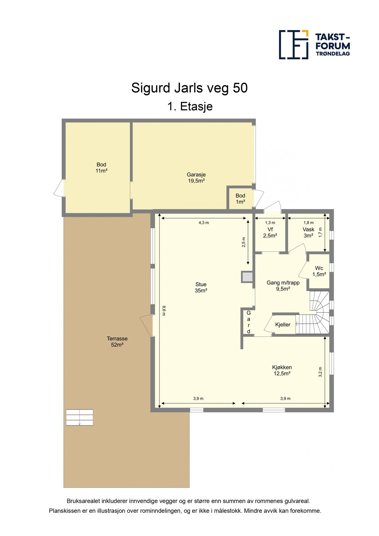 Plantegning 1. Etasje. Galleribilde