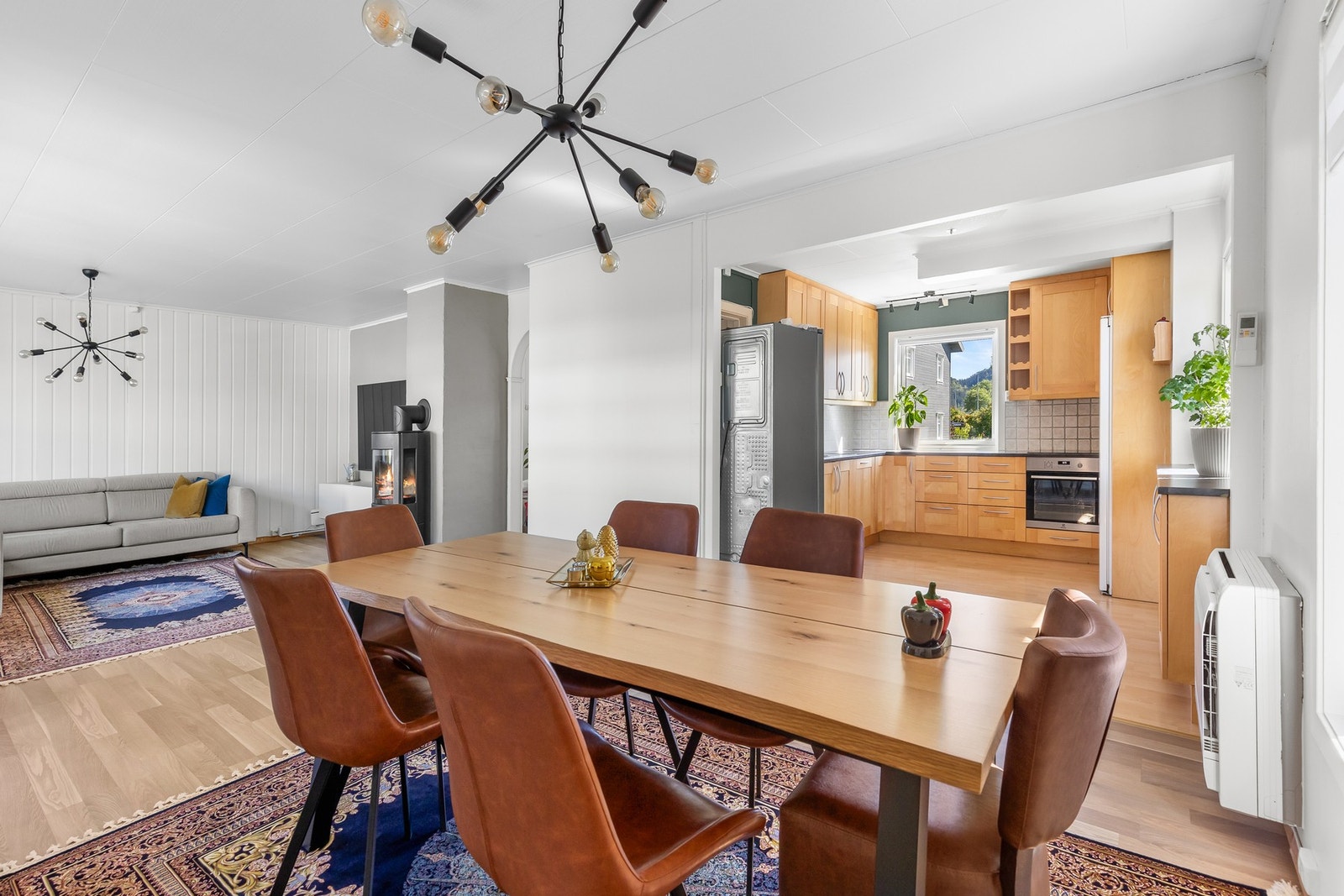 Arealeffektiv planløsningen i boligen. Galleribilde