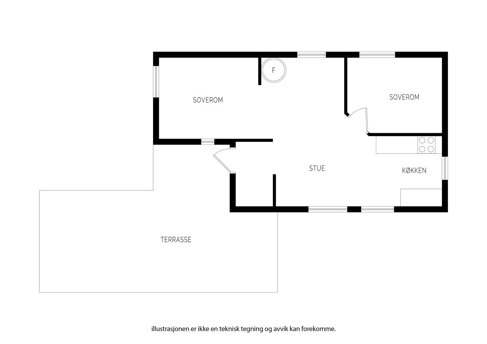 Plantegning - 1.etg. Galleribilde