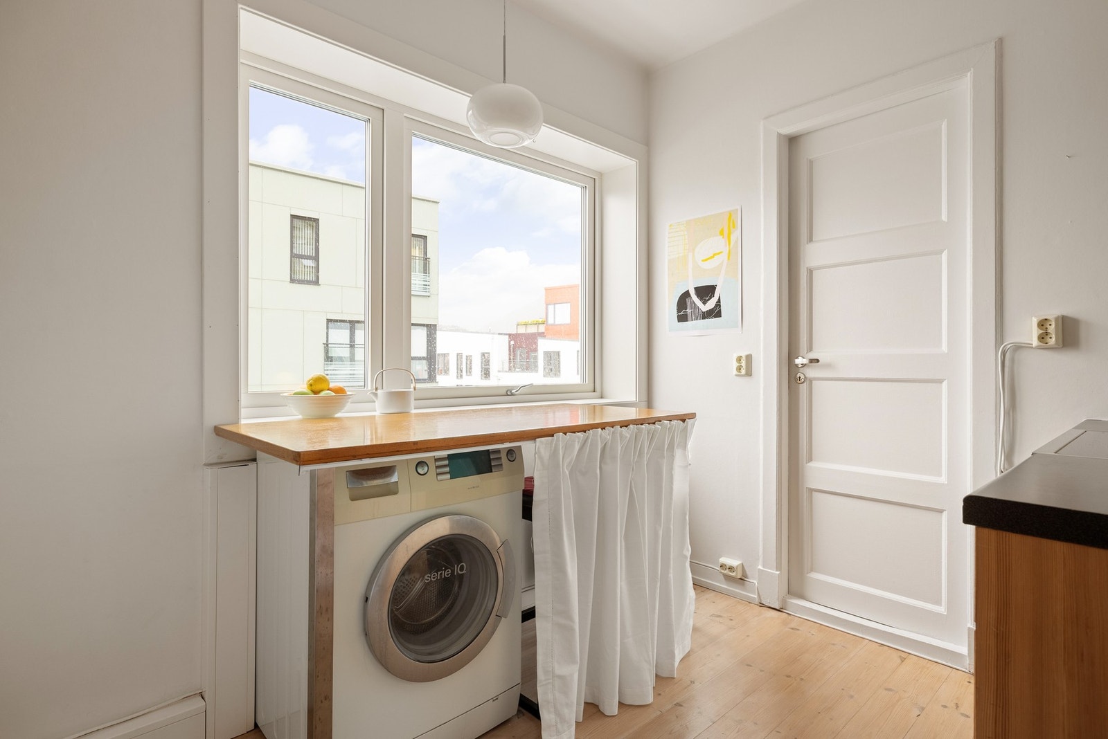 I 2024 ble det også lagt opp nye rør til vaskemaskin på kjøkkenet. Galleribilde