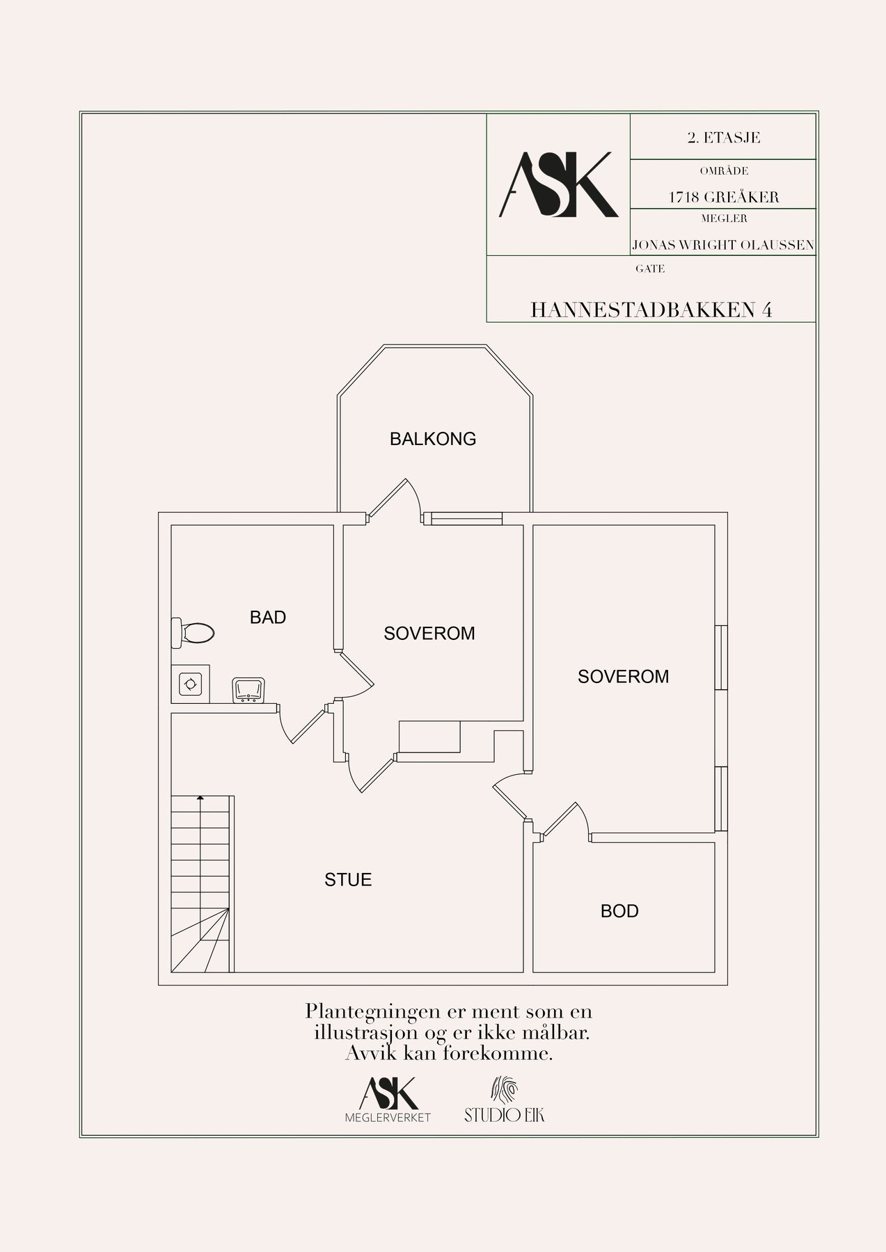 Plantegning 2. etasje Galleribilde