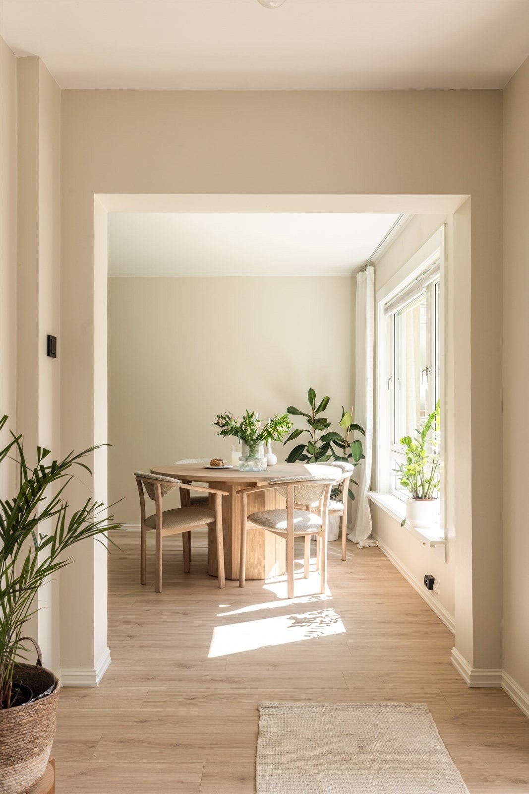 Pent naturlig lys inn i leiligheten. Galleribilde