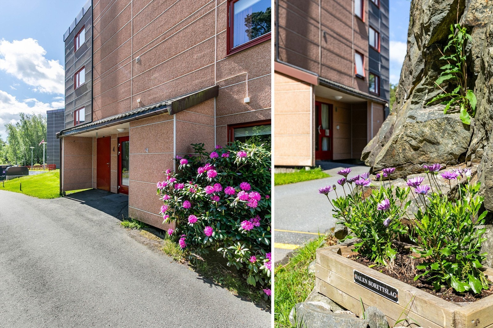 Hovedinngangen har calling-anlegg som betjenes fra leilighetens entré. Galleribilde