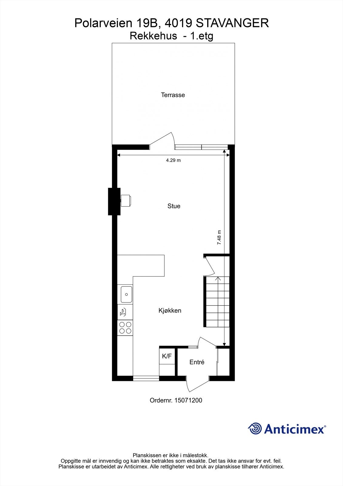 Plantegning 1 etg. Galleribilde
