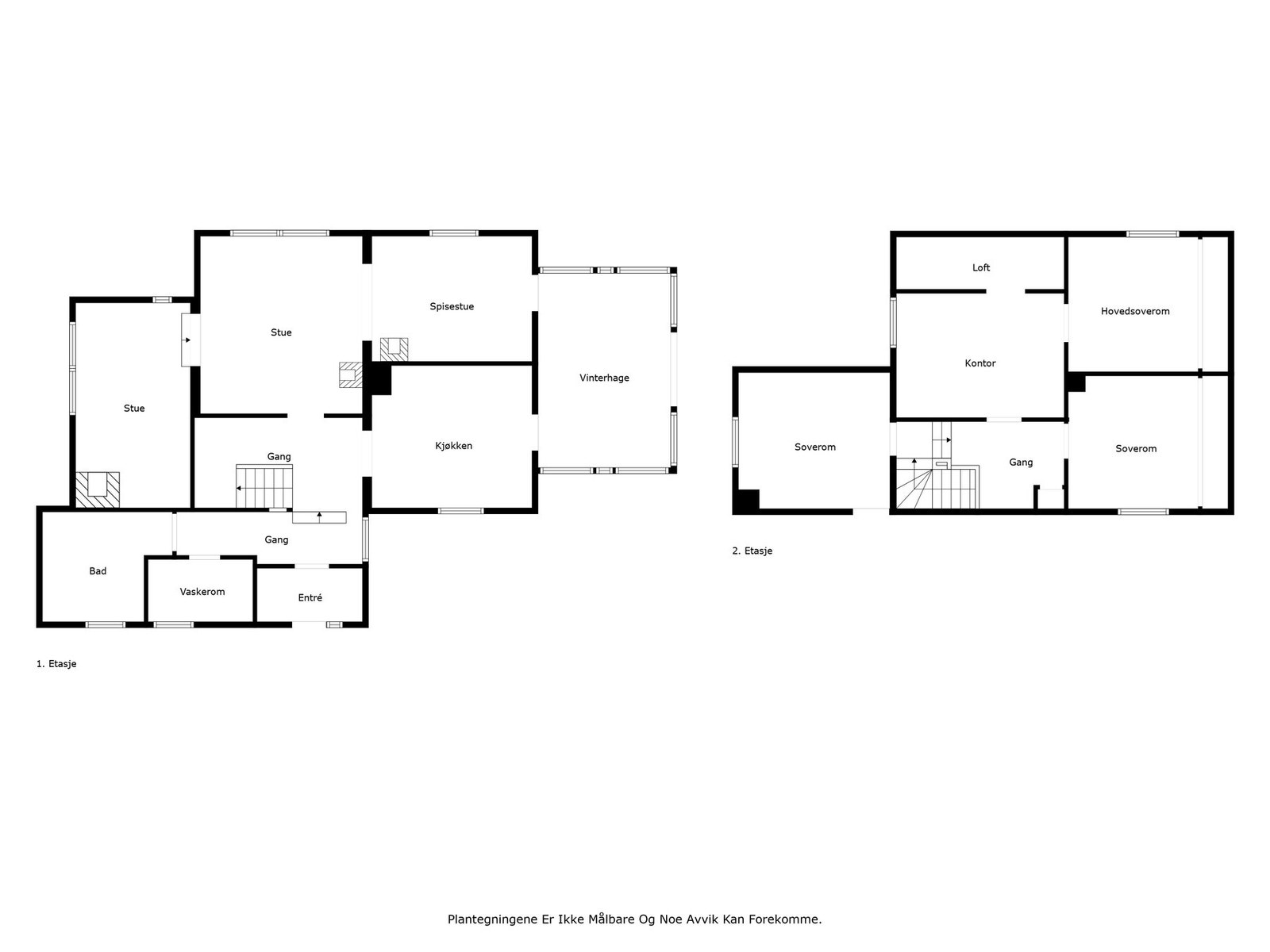 Plantegning - Begge plan Galleribilde