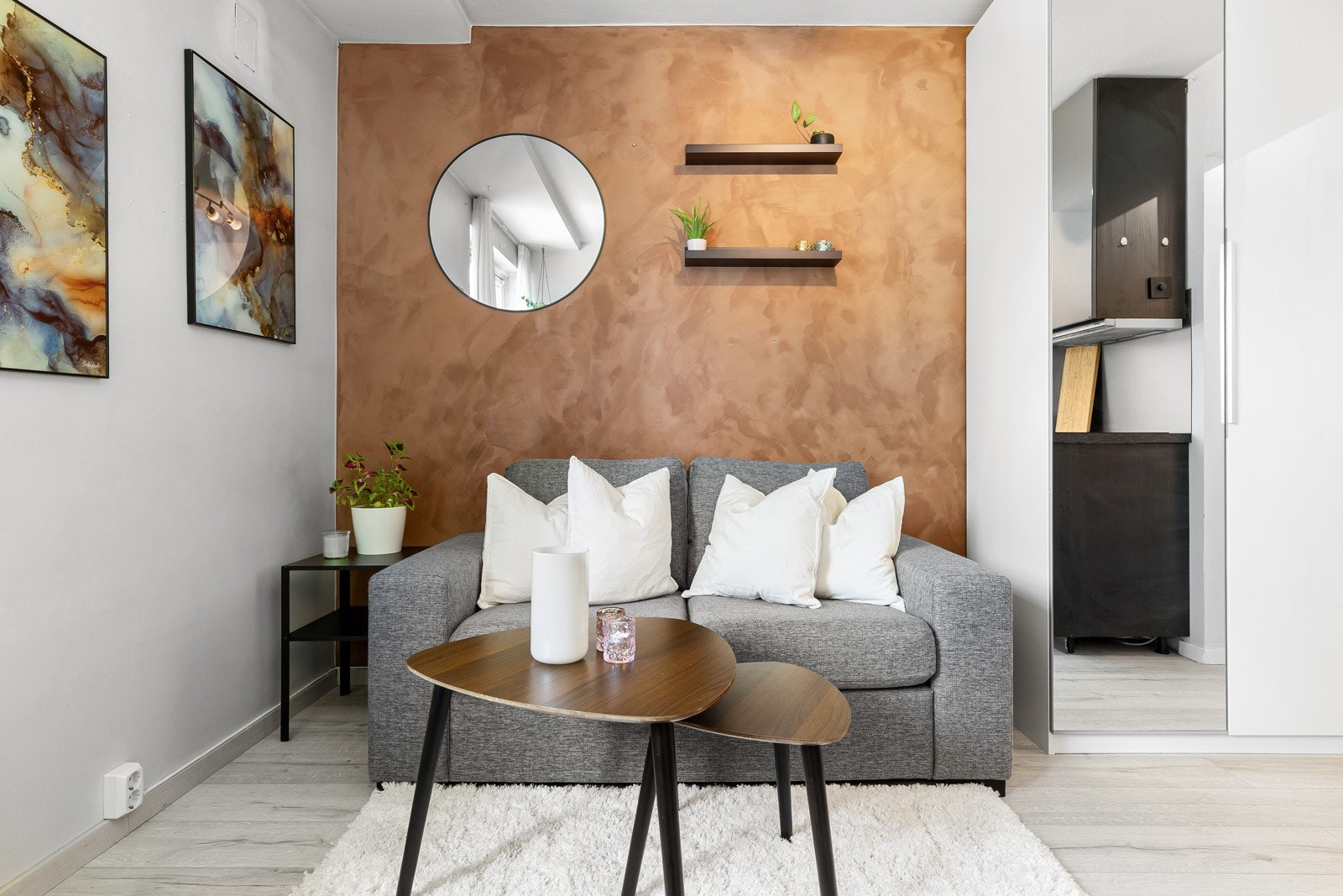 Planløsningen utnytter hver kvadratmeter på en god måte og passer perfekt for deg som ønsker å komme deg inn på boligmarkedet Galleribilde