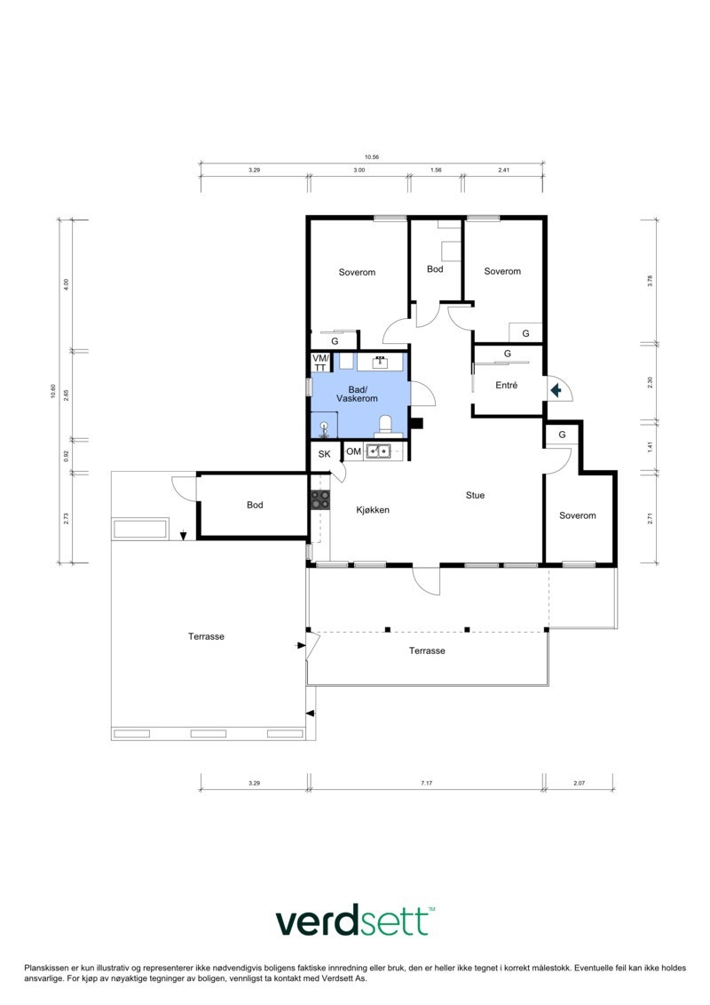- Målsatt plantegning - Galleribilde