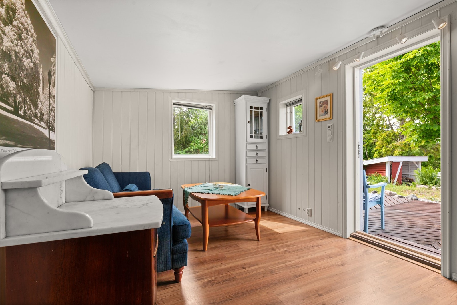 Annekset er på 13 kvm med gulvvarme Galleribilde