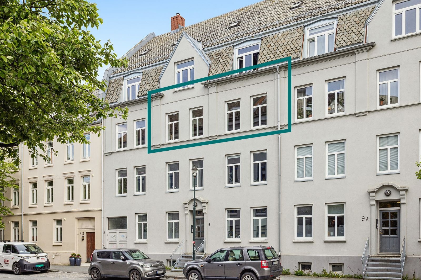 Fasade fremside (Leiligheten er markert) Galleribilde