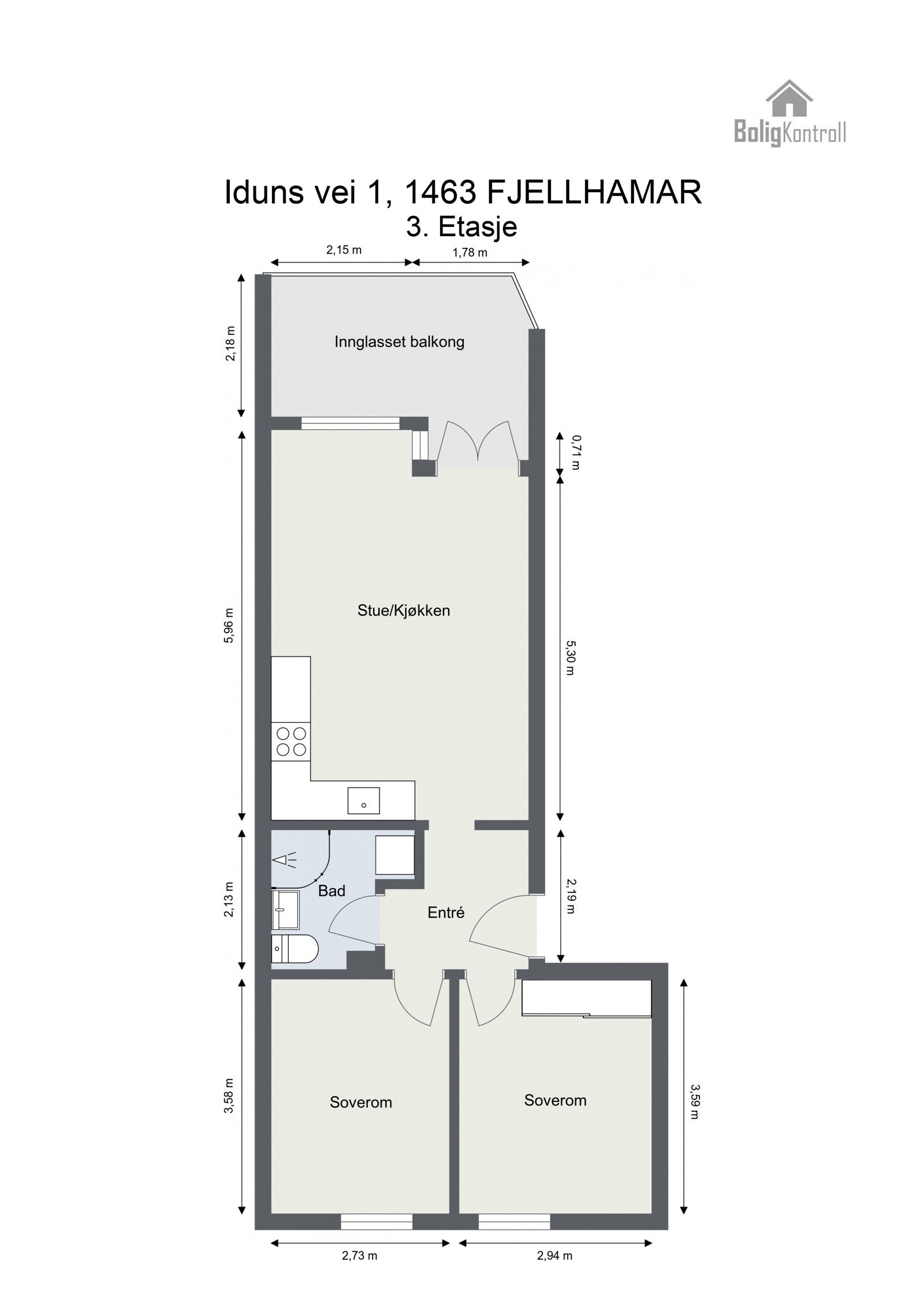 Plantegning 3. Etasje. Galleribilde