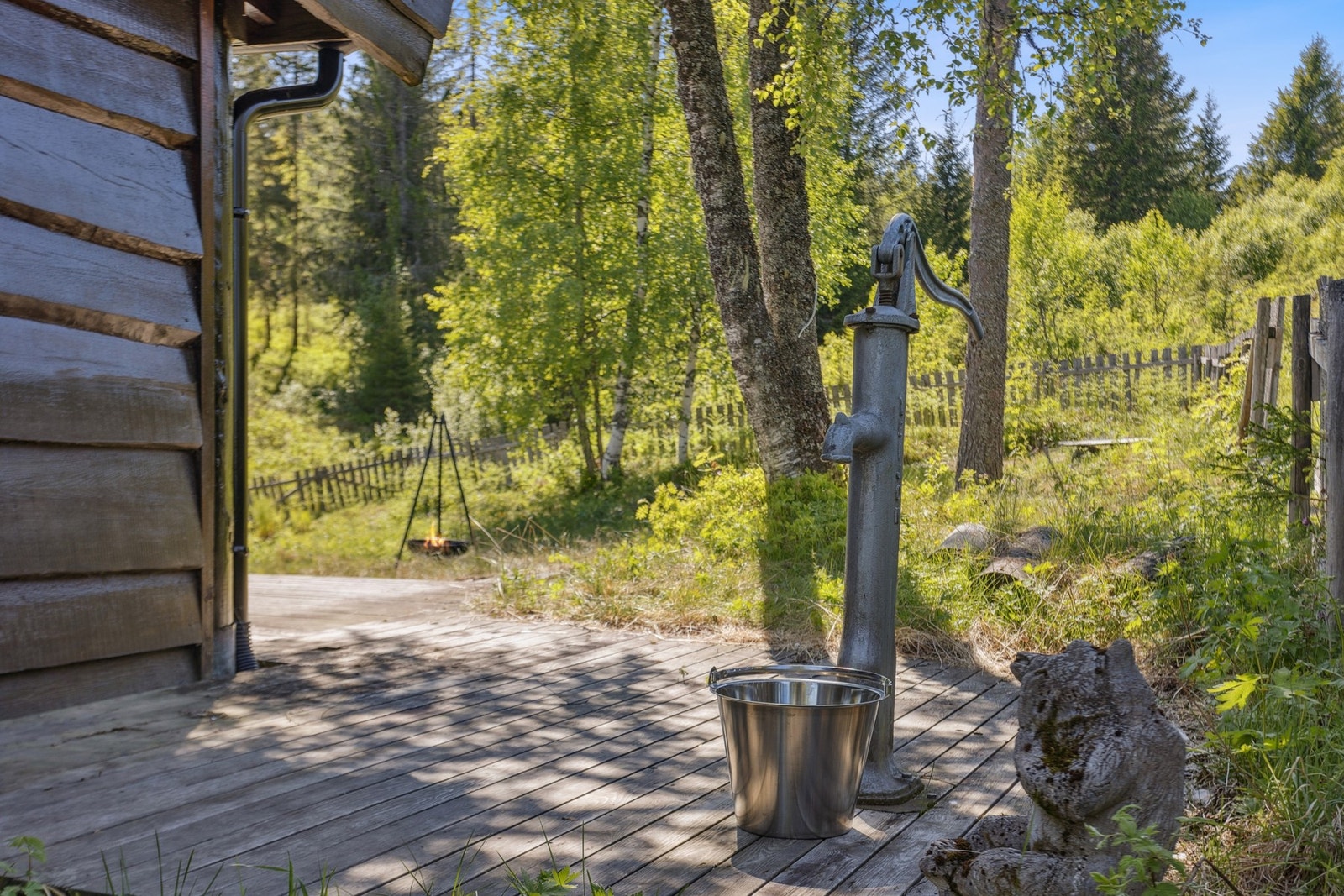 Det er borrevann på eiendommen som selvsagt er et stort pluss. Galleribilde