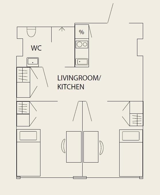 Plantegning - Twin Studio Galleribilde