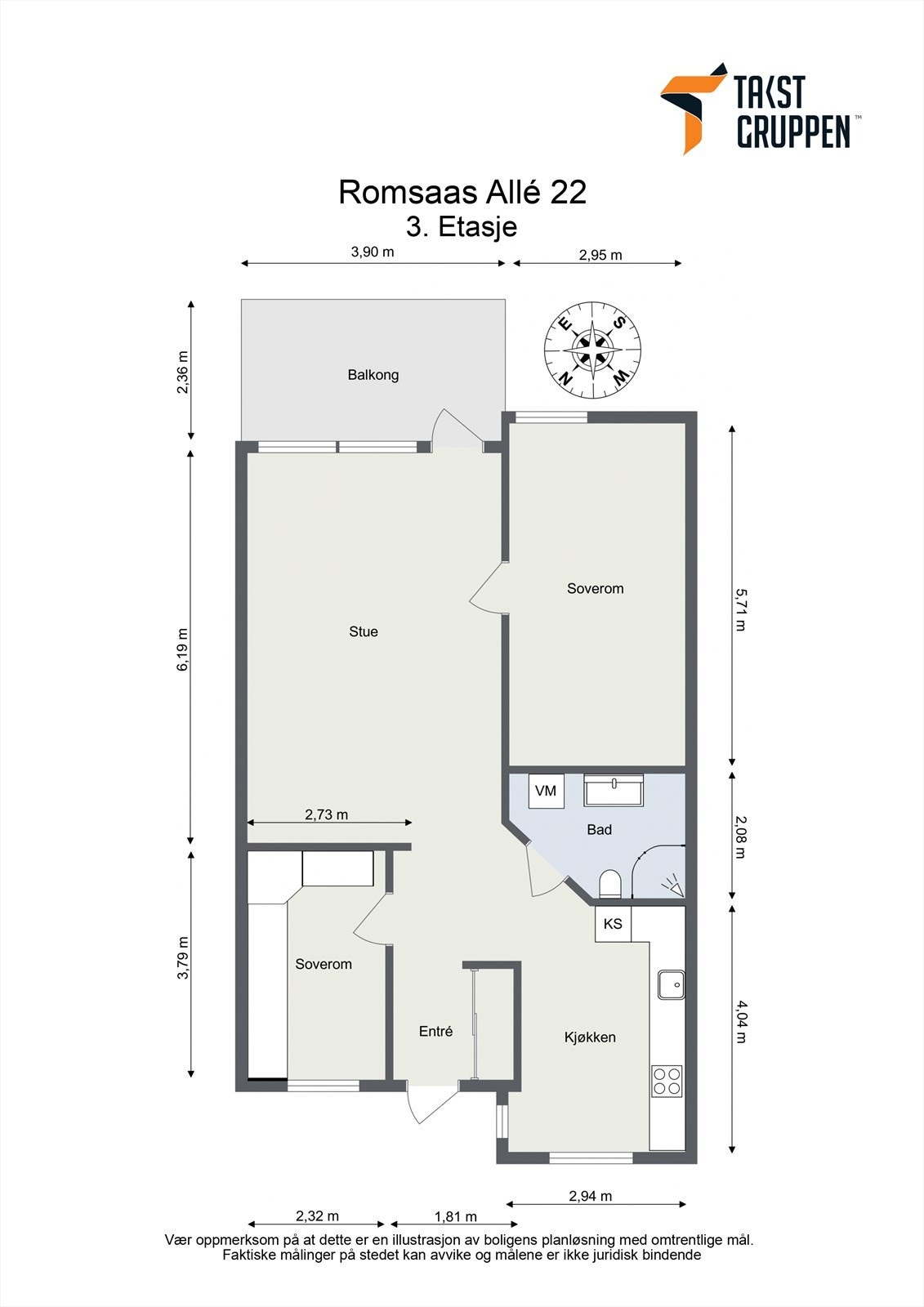 Plantegning - Romsaas Allé 22. Galleribilde