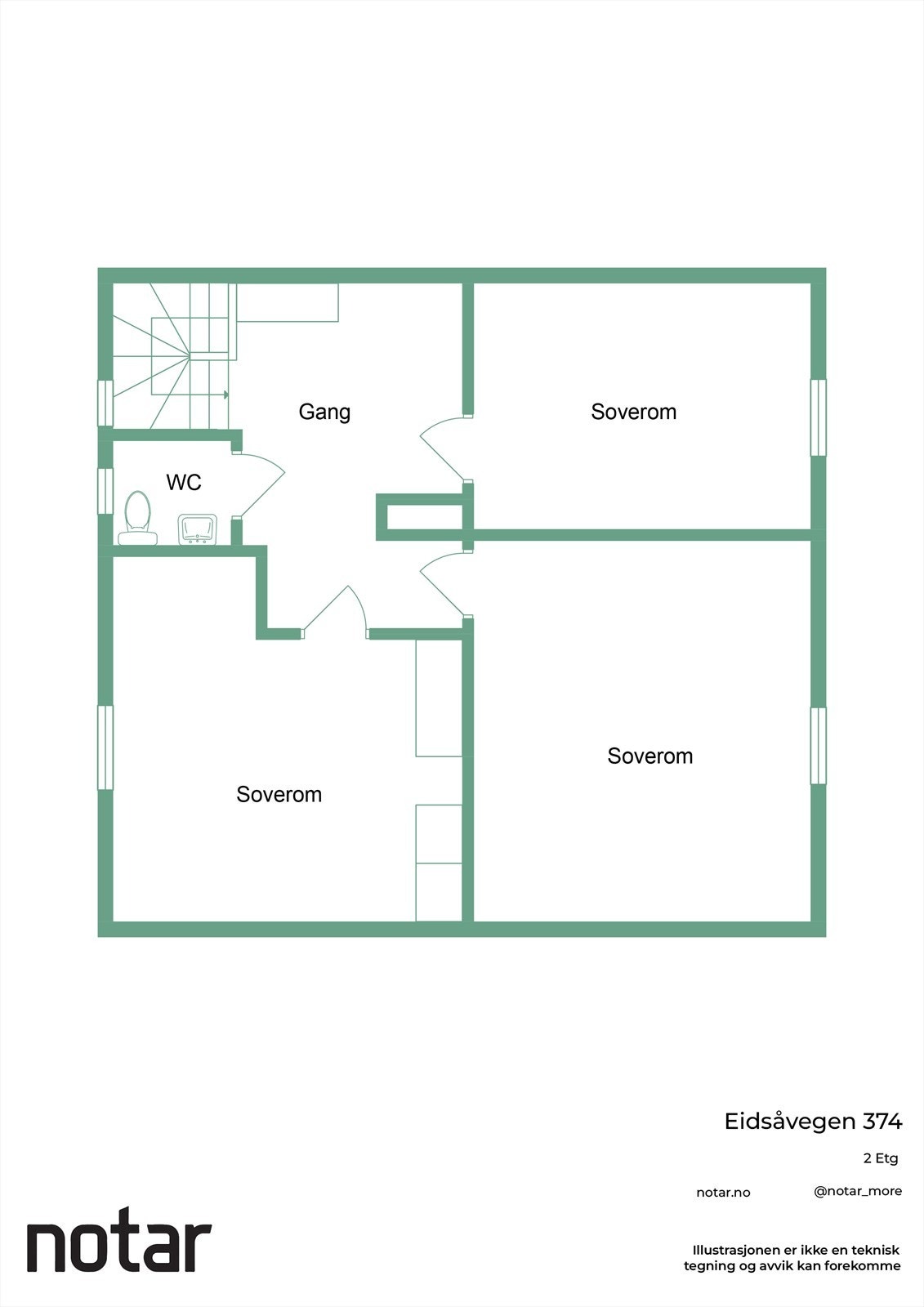 Plantegning loft Galleribilde