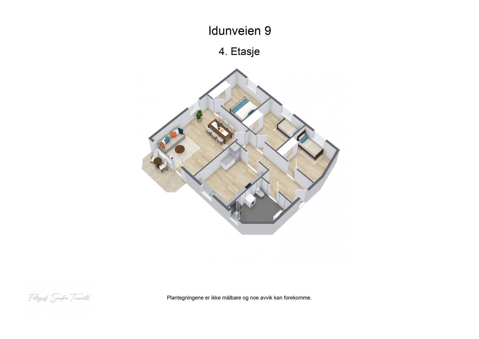 - 3D plantegning (ikke målbart) - Galleribilde