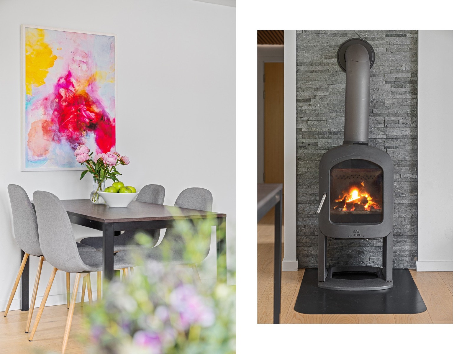 - Vedovn i stuen som skaper ekstra hygge på mørke høst/vinterdager - Galleribilde