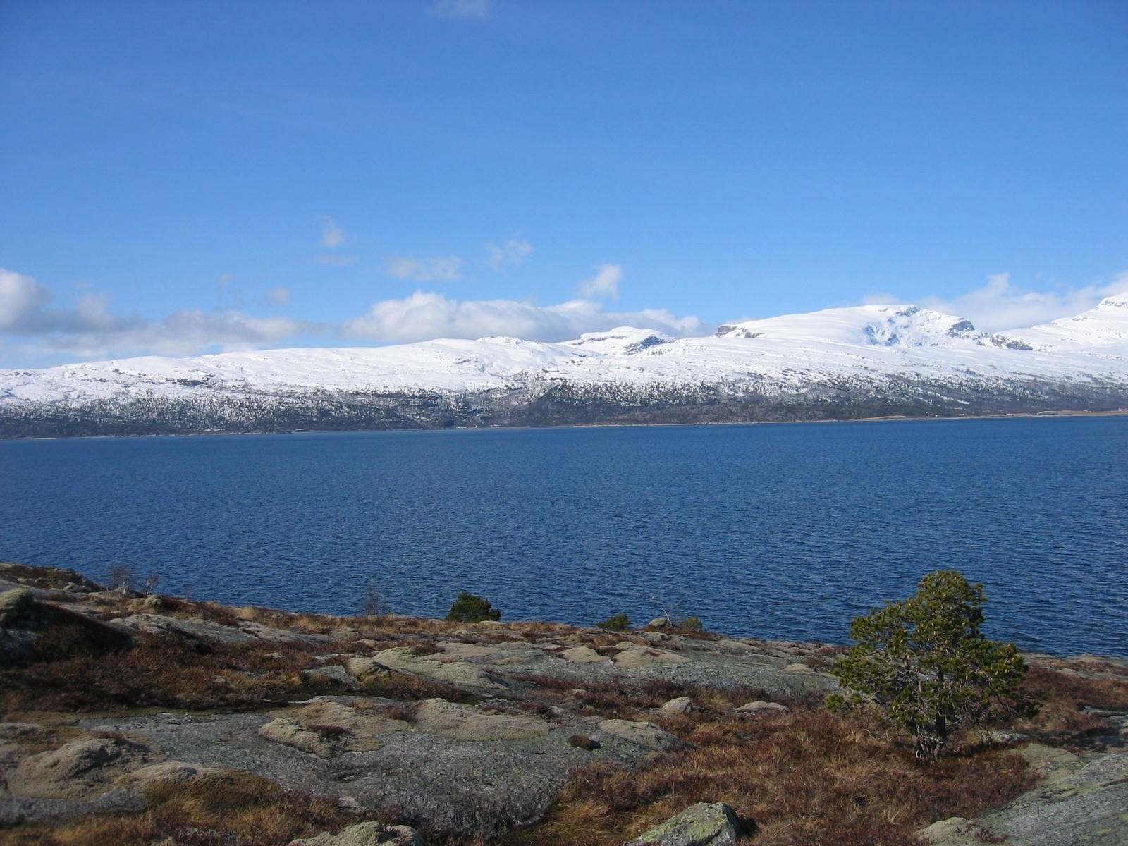 Fantastisk utsikt mot sjø og fjell Galleribilde