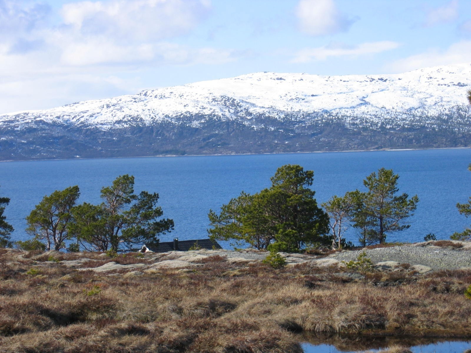 Fri og særdeles god utsikt mot sjø og fjell Galleribilde