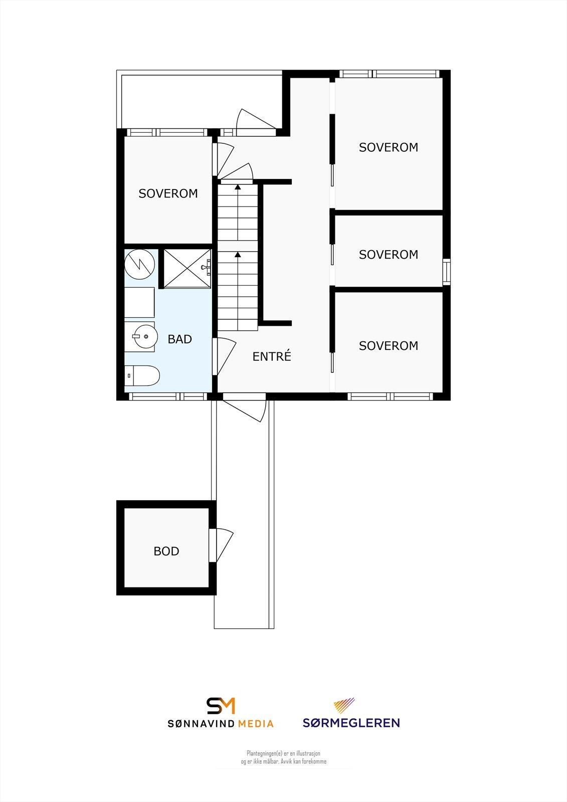 Plantegning 1. etasje Galleribilde
