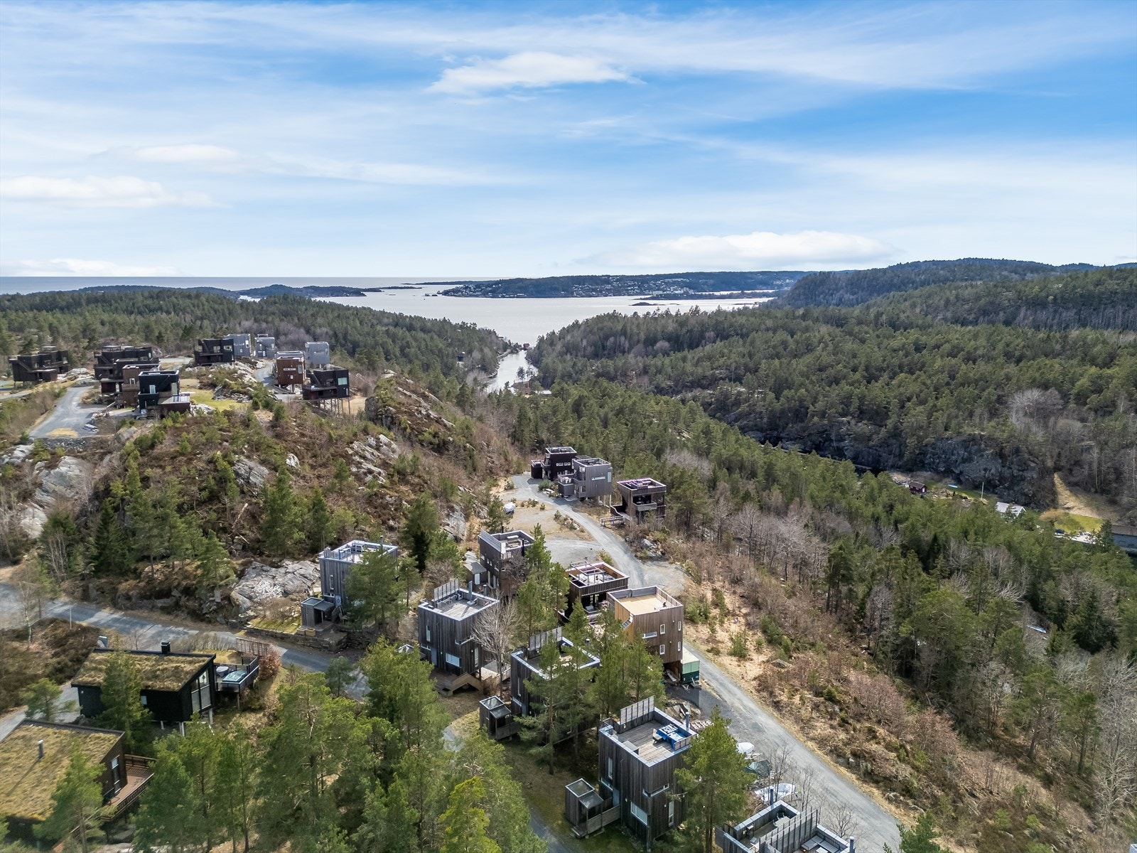 Dronebilde over området Galleribilde