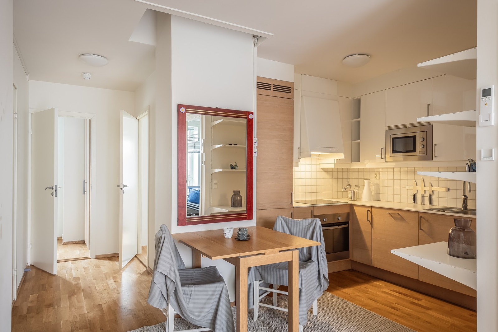 Integrerte hvitevarer medfølger i handelen. Galleribilde