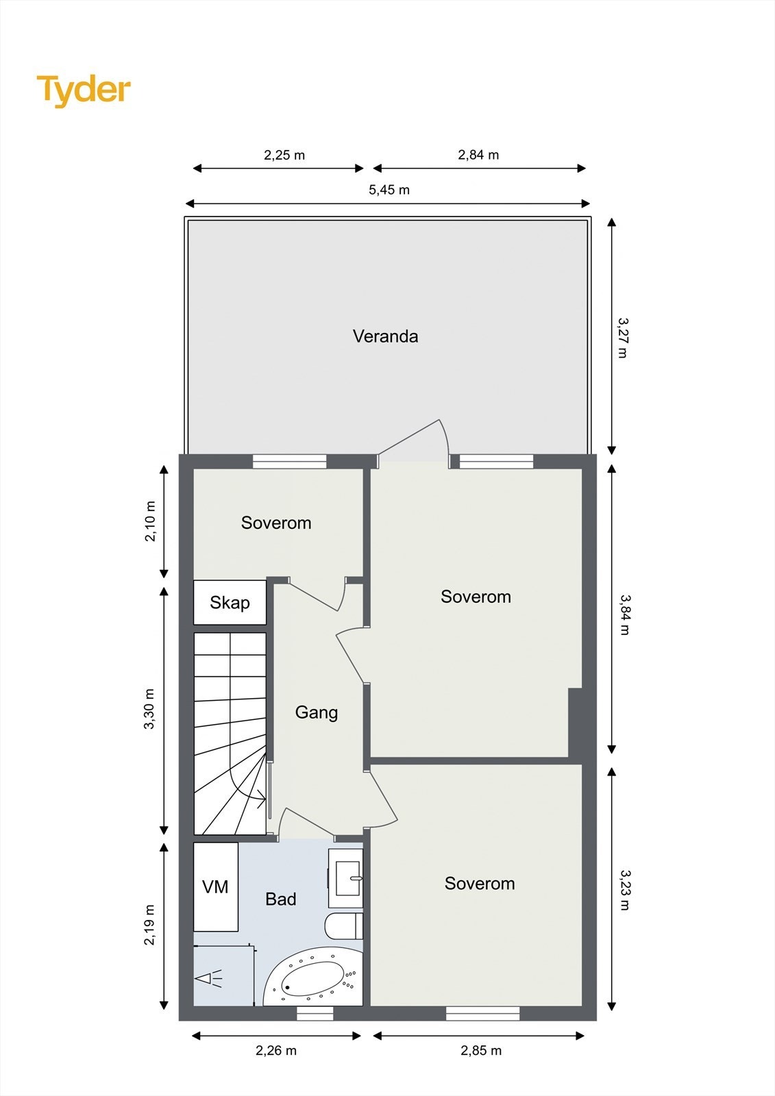 Plantegning 2. etasje Galleribilde