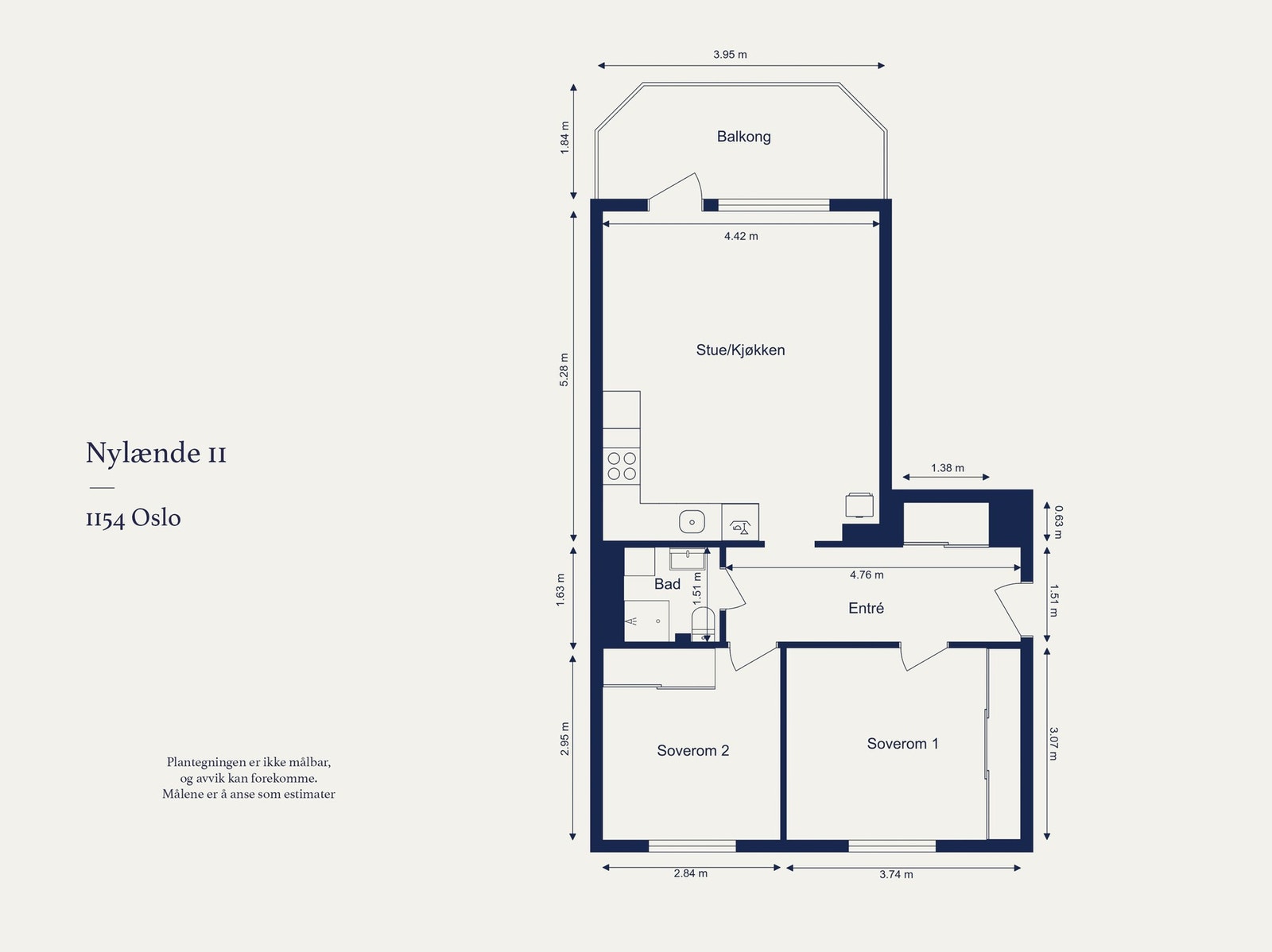 Topp- og endeleilighet beliggende i 4. etasje med gjennomgående planløsning. Galleribilde