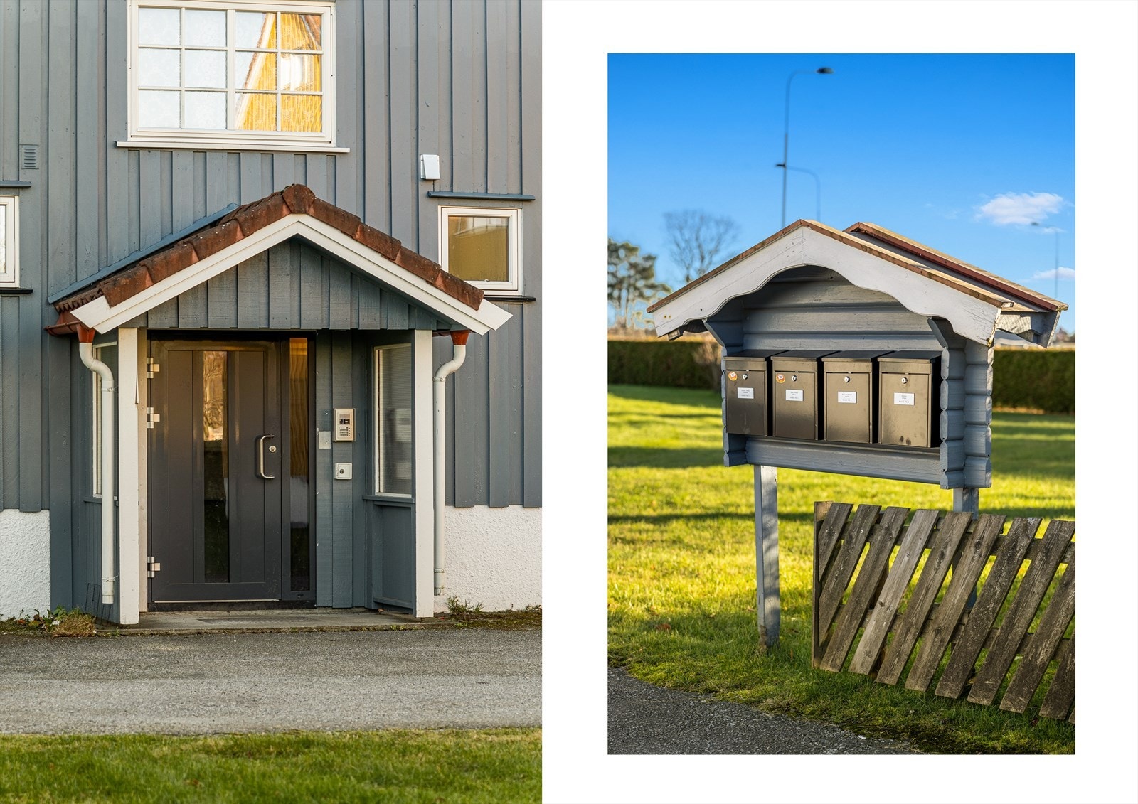 Hovedinngangsdør med integrert calling-anlegg montert Januar 2023 Galleribilde