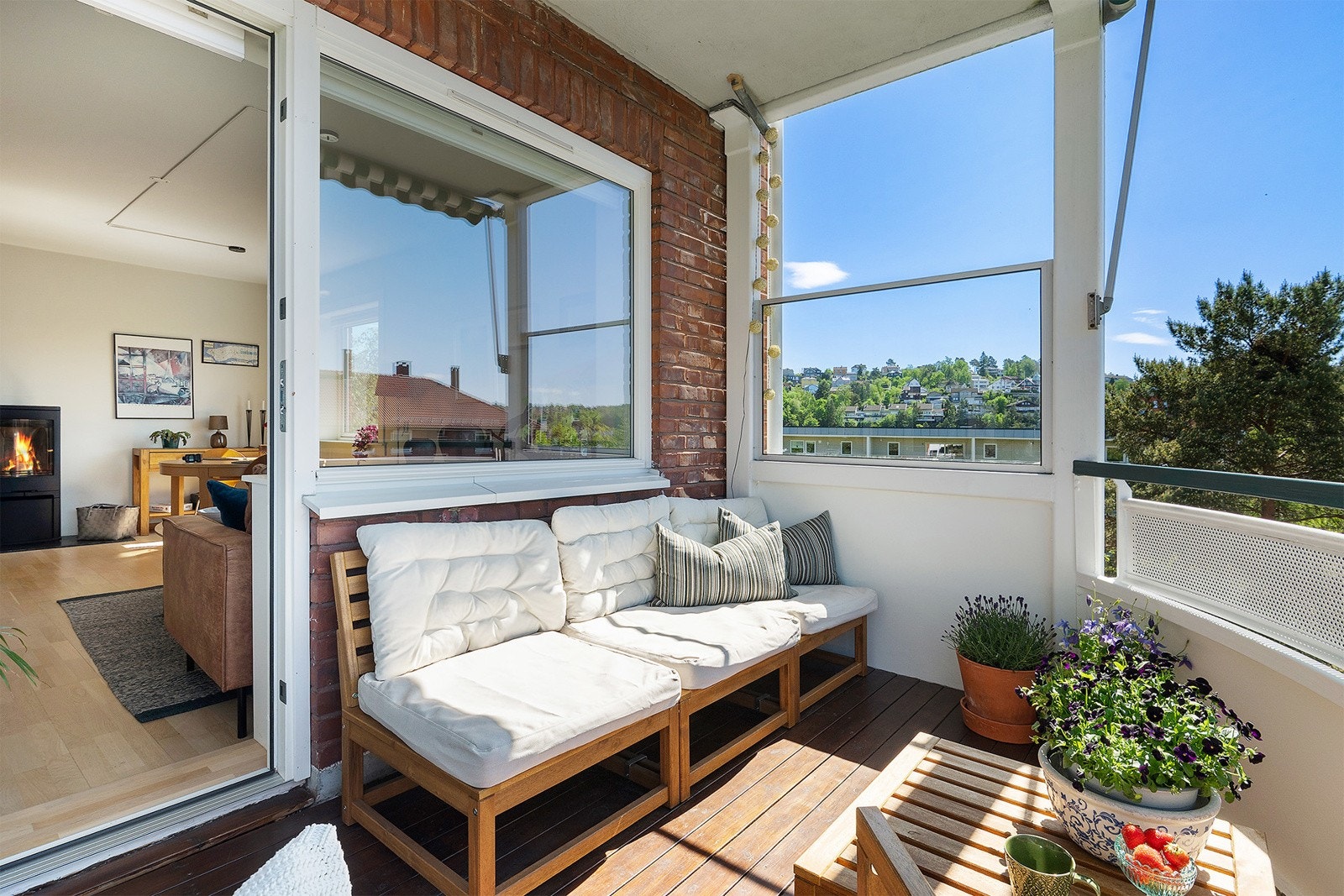 Solrik sydvestvendt balkong ca 7 kvm Galleribilde