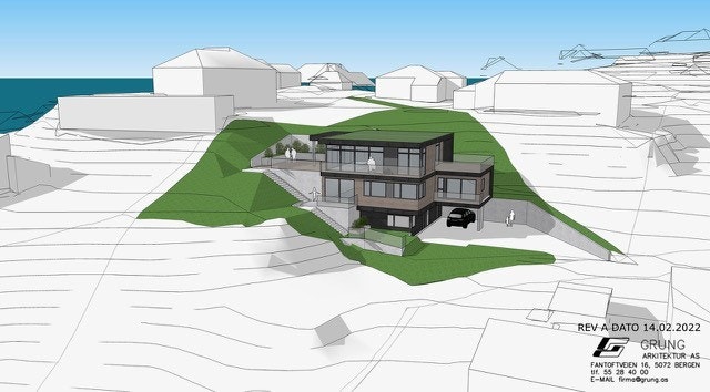 Grung Arkitetur har laget tegninger for en svært flott enebolig. Rene linjer, store vinduer og smarte løsninger. Galleribilde