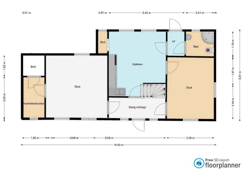1. etasje Sandurveien 17, Averøy.jpg Galleribilde