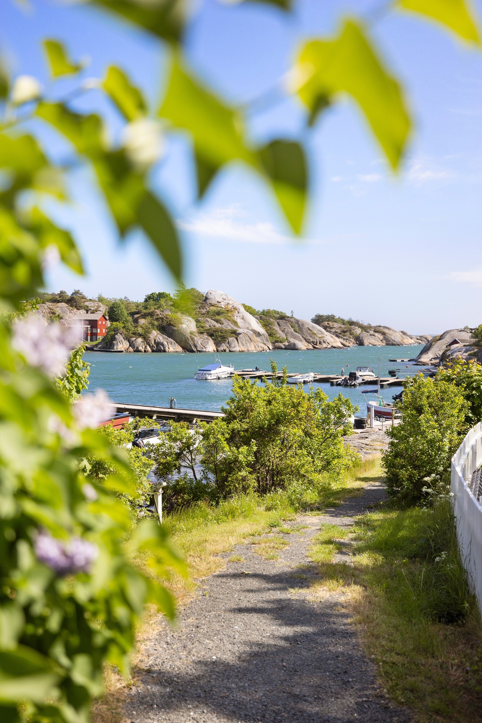 Rett fra eiendommen kan du utforske vakker kystnatur, skog og stier - perfekt for både rolige rusleturer og mer energiske utflukter Galleribilde