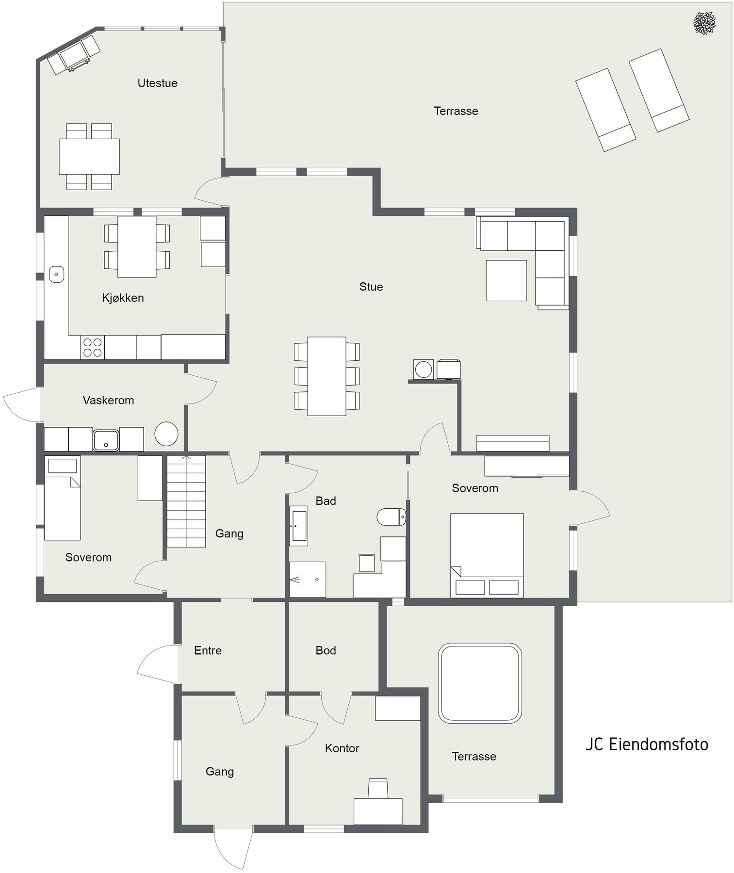 2d plantegning 1. etasje. Galleribilde