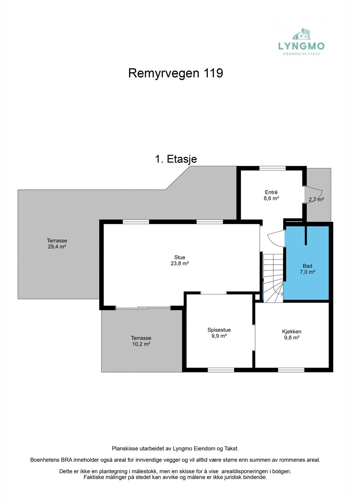 Planskisse 1. etg. Galleribilde